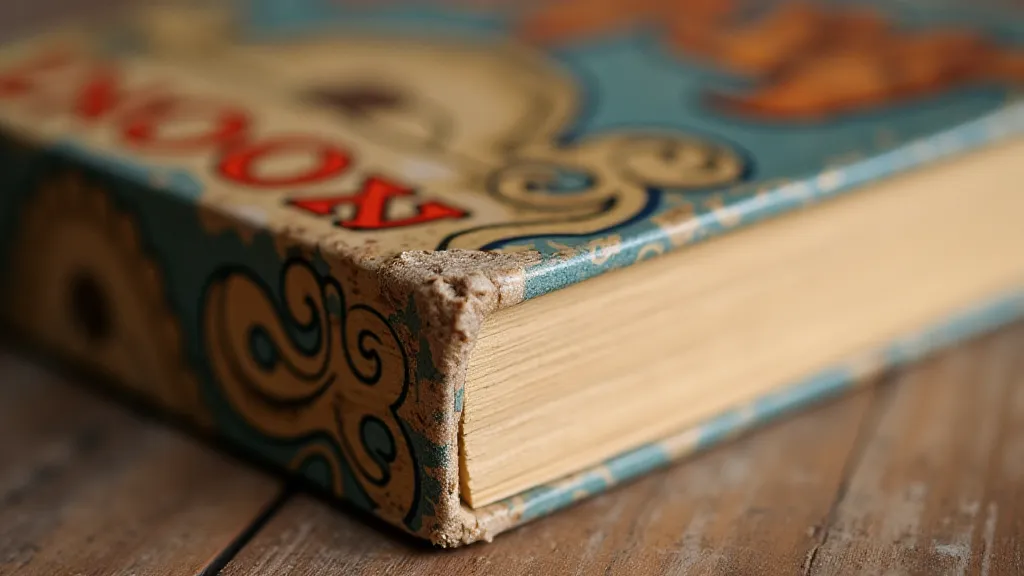 Damage on a board game box spine