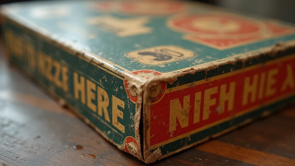 Vintage board game box showing signs of age