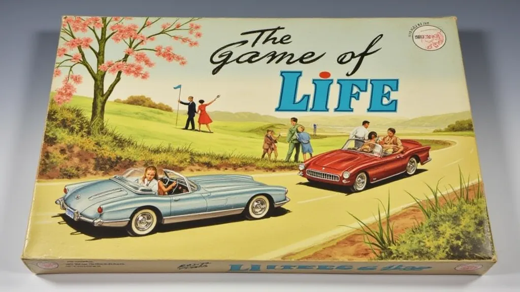 Vintage 'Game of Life' box artwork