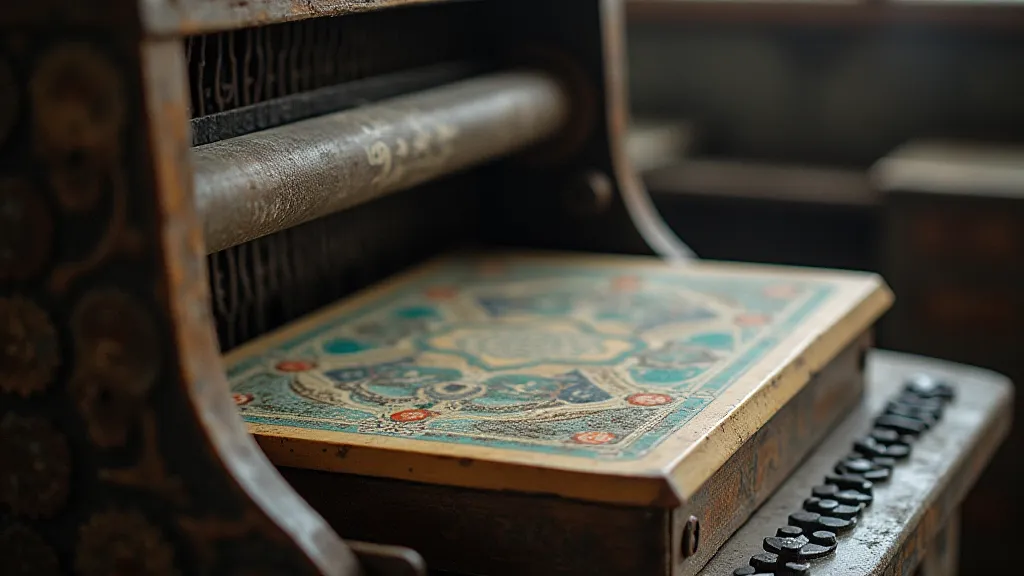 Antique printing press illustrating limited production