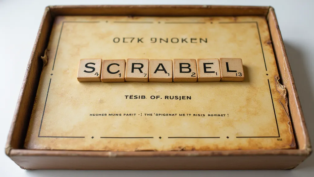 Vintage German Scrabble Board Game Box