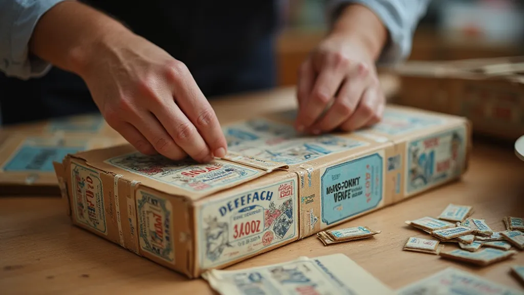 Board game being packaged for shipping