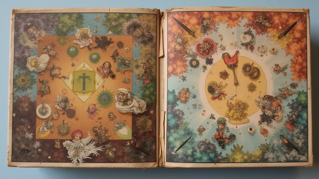 Vintage board game box showing differences from a reprint